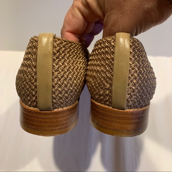 Stuart Weitzman Taupe Woven Loafers - Picture 5 of 8